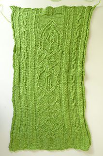 Pattern swatch, pattern part is 145rows / 28cm -﹥ 51.8 rows / 10cm