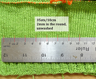 Stitch gauge, 2mm, unwashed