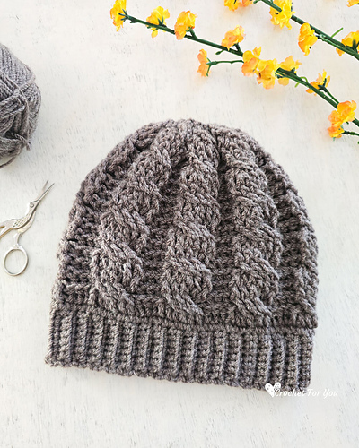 Crossed Cable Beanie