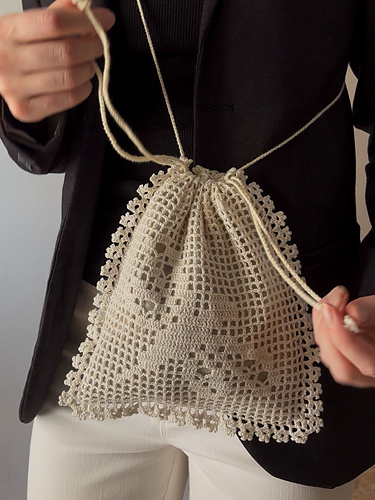 Dragonfly Filet Crochet Bag