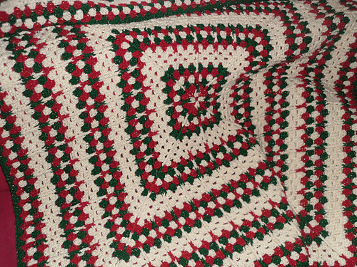 Holiday Granny Square Throw photo 2