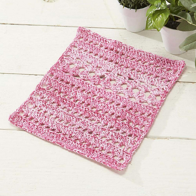 Ravelry Sweet Pea Dishcloth pattern by Willow Yarns Design Team