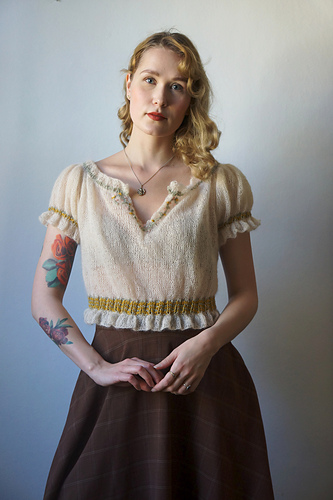 Folklore Ruffles Top - Fabel Knitwear