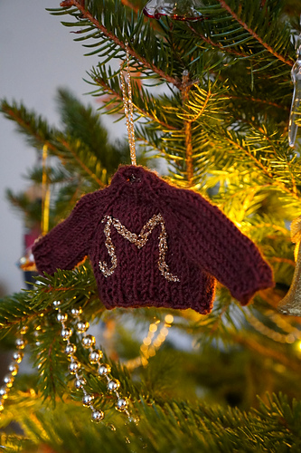 Tiny Gilded Christmas Jumper Ornament photo 2