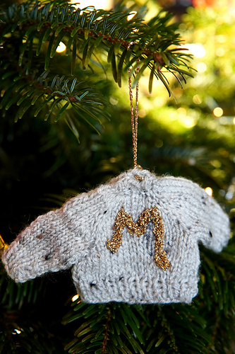 Tiny Gilded Christmas Jumper Ornament photo 1