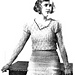 This is a jumper you can wear right through the summer on cooler days, for the stitch is very open, and it is carried out in 2-ply wool.