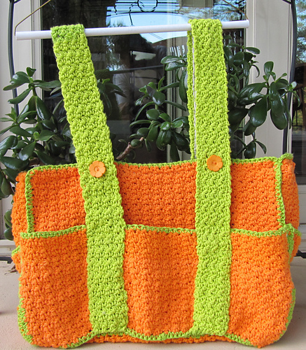 Eight-Pocket Two-Tone Carryall Tote photo 5