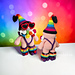 Mankini Gnome Roller Disco pattern 