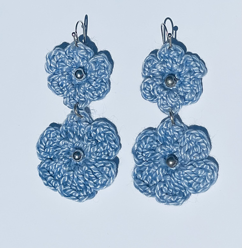 Florence Double Flower Drop Earrings photo 3