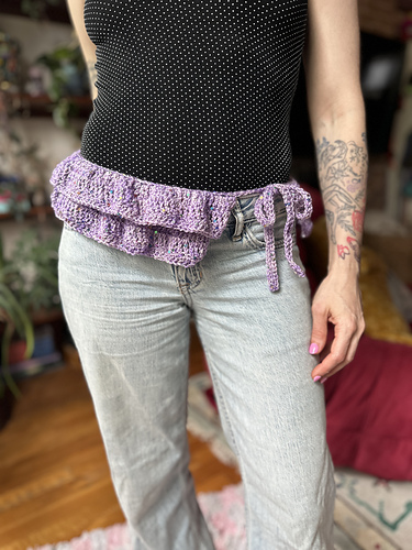 Crochet Ruffle Belt