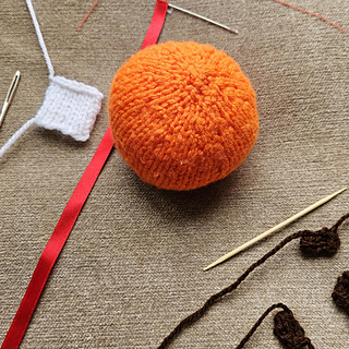 Knitted Christingle Work in Progress!