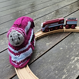 Caitlin Knitted Toy Train based on Thomas and Friends