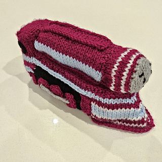 Knitted Toy Train Side View