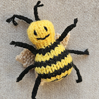 Cute little knitted bee toy