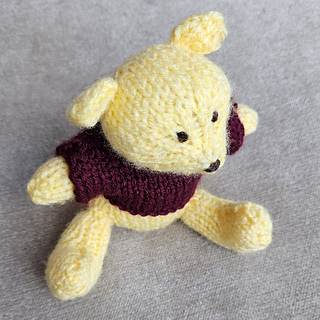 Winnie the Pooh Knitted Classic Pooh Toy Front View