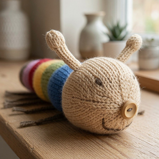 Knitted Caterpillar Toy