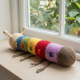 Knitted Caterpillar Decoration
