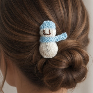Little Knitted Snowman hair accessory