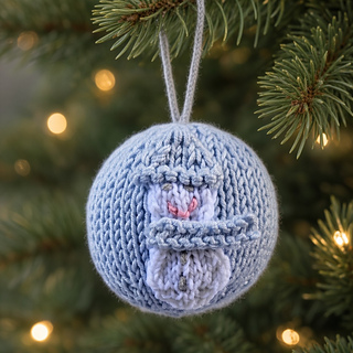 Knitted Snowman Bauble Decoration