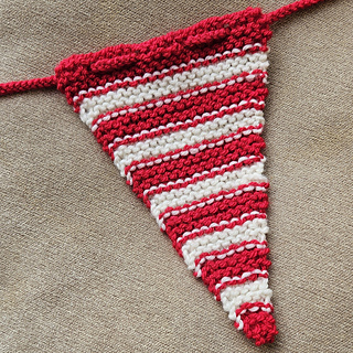 Striped Knitted Bunting Six Row Stripes Rear