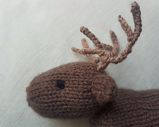 Knitted reindeer antlers