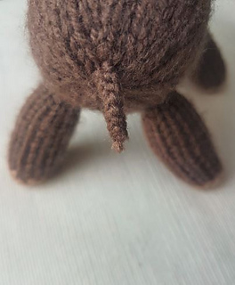 Knitted reindeer tail
