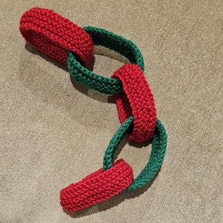Large Knitted Paper Chain Christmas Decor