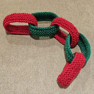 Large Knitted Paper Chain
