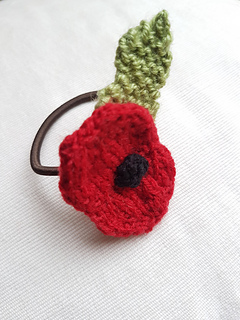 Stocking-stitch Knitted Poppy Hairband