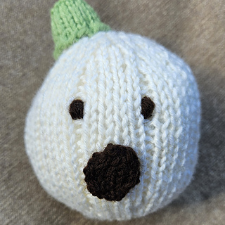 Knitted Ghost Pumpkin