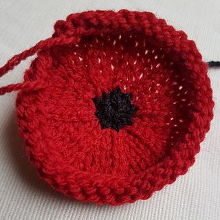 Sewn Knitted Poppy Rear or Alternative View