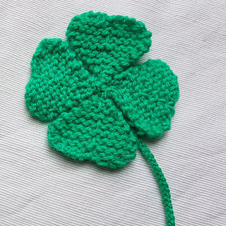 Knitted Good luck four-leaf clover