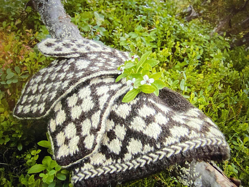 Kaffeblomst votter - FjellrosaDesign