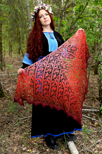 Brzezina (Birch Tree) shawl