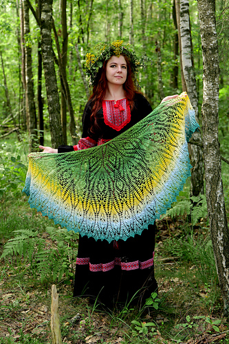 Noc Kupały (Kupala Night) shawl