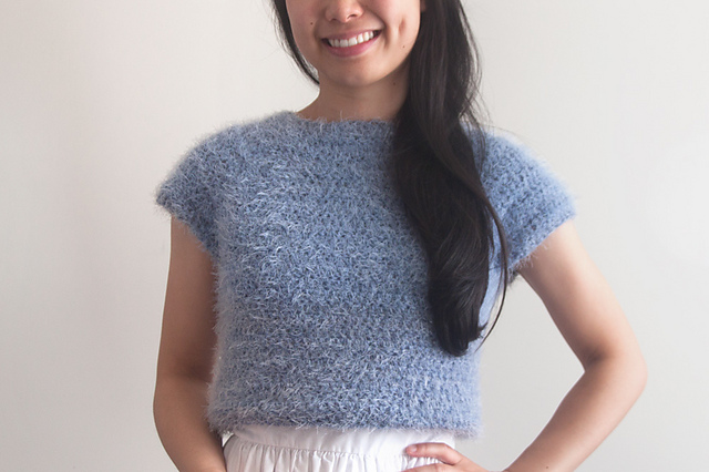 fluffy crop top sweater