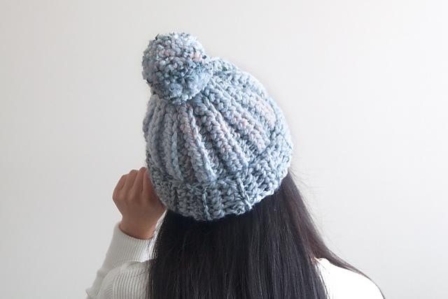 ganni orange beanie