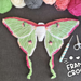 Luna Moth Tapestry Crochet pattern 