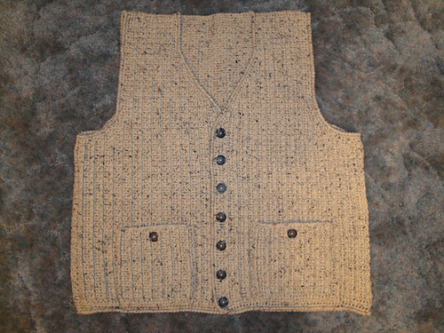Fisherman Crochet Aran Vest photo 8