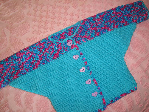 One-Stitch Baby Sweater Set (crochet) photo 4