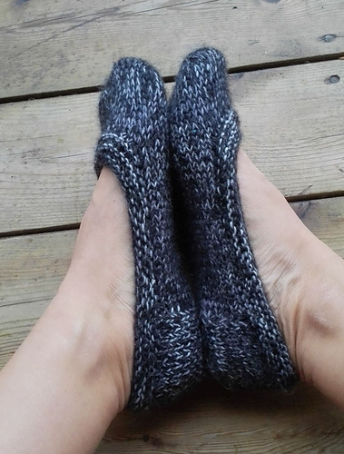 Ballerina tøfler / Ballerina slippers - StrikkeUlla