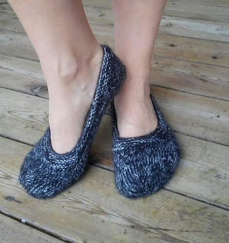 Ballerina tøfler / Ballerina slippers - StrikkeUlla