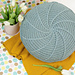 Textured round pillow pattern 