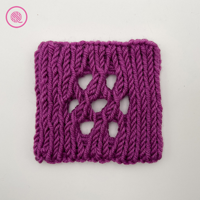 Double Knit Eyelet Square