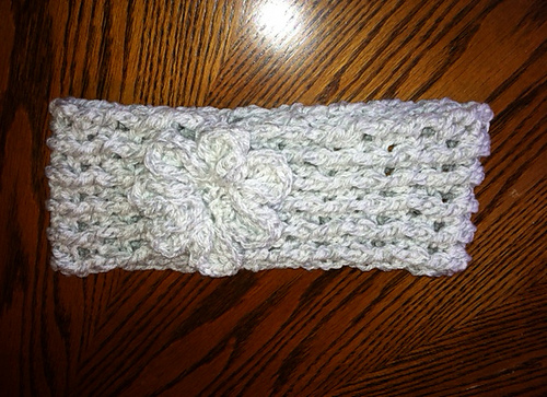 Ribbed headband with Flower Trim photo 2