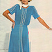 Blou rok met wit strepe pattern 