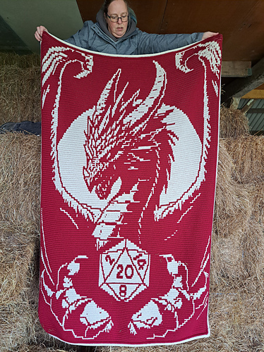 Draconic Dice | Drageskeid Overlay Mosaic Blanket - Kate Gerrits