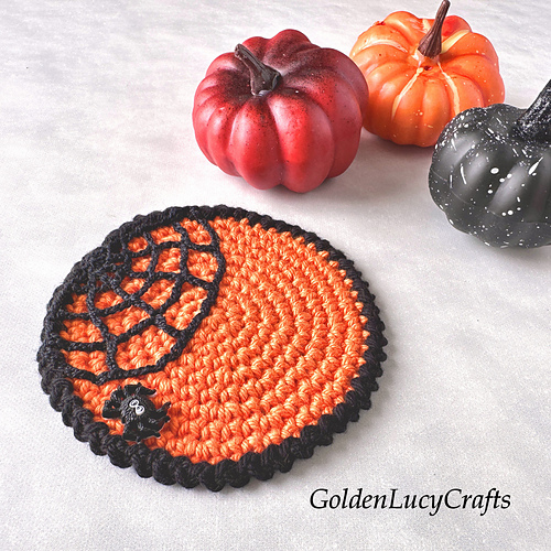Halloween Coaster with Spider Web