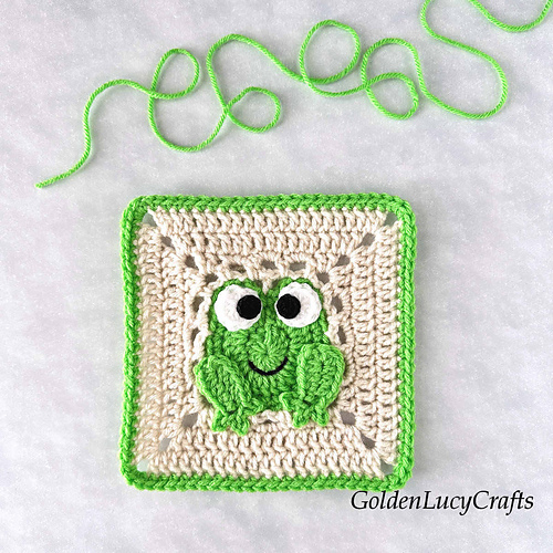 Froskesirkelblokk - GoldenLucyCrafts