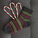 Goth Candy Cane Socks pattern 